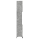 badeværelsesskab 30x30x190 cm konstrueret træ betongrå