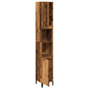 badeværelsesskab 30x30x190 cm konstrueret træ gammelt trælook