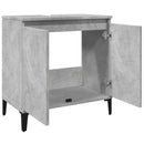underskab til håndvask 58x33x60 cm konstrueret træ betongrå