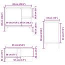 underskab til vask 65x33x60 cm konstrueret træ gammelt trælook