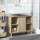 badeværelsesskab 80x33x60 cm konstrueret træ sonoma-eg