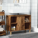 badeværelsesskab 80x33x60 cm konstrueret træ gammelt træ-look