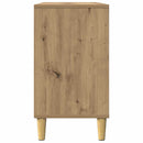 badeværelsesskab 80x33x60 cm konstrueret træ egetræsfarve
