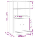 skænk 60x35,5x103,5 cm konstrueret træ gammelt træ-look