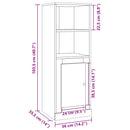 skab 36x35,5x103,5 cm konstrueret træ gammelt træ-look