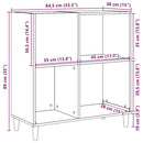 vinylskab 84,5x38x89 cm konstrueret træ antikt trælook