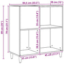 vinylskab 84,5x38x89 cm konstrueret træ kunsteg
