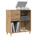 vinylskab 84,5x38x89 cm konstrueret træ kunsteg