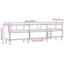 tv-bord 150x30x44,5 cm konstrueret træ kunsteg