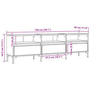 tv-bord 150x30x44,5 cm konstrueret træ kunsteg