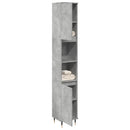 badeværelsesskab 30x30x190 cm konstrueret træ betongrå