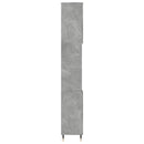 badeværelsesskab 30x30x190 cm konstrueret træ betongrå