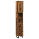 badeværelsesskab 30x30x190 cm konstrueret træ gammelt trælook