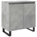 badeværelsesskab 58x33x60 cm konstrueret træ betongrå