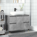 badeværelsesskab 80x33x60 cm konstrueret træ betongrå