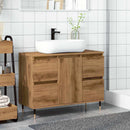 badeværelsesskab 80x33x60 cm konstrueret træ kunsteg