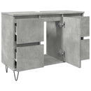 badeværelsesskab 80x33x60 cm konstrueret træ betongrå