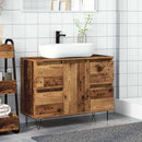 badeværelsesskab 80x33x60 cm konstrueret træ gammelt træ-look