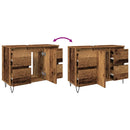 badeværelsesskab 80x33x60 cm konstrueret træ gammelt træ-look