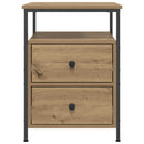 sengeborde 2 stk. 44x45x60 cm konstrueret træ kunsteg