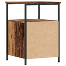 sengeborde 2 stk. 34x35,5x50 cm konstrueret træ antikt trælook