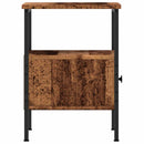 sengeborde 2 stk. 34x36x50 cm konstrueret træ gammelt trælook