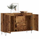 skænk 101,5x35x70 cm konstrueret træ gammelt trælook
