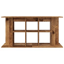 akvariebord 120x40x60 cm konstrueret træ antikt trælook