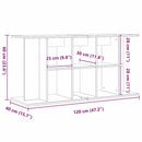 akvariestativ håndlavet eg 120x40x60 cm konstrueret træ
