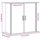 akvariebord 81x36x73 cm konstrueret træ antikt eg