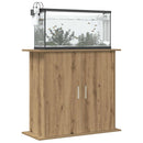 akvariestativ håndlavet eg 81x36x73 cm konstrueret træ