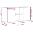 akvariebord 121x41x58 cm konstrueret træ antikt trælook