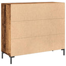 skab 90x34x80 cm konstrueret træ gammelt træ-look