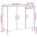 skab 90x34x80 cm konstrueret træ gammelt træ-look