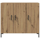 skab 90x34x80 cm konstrueret træ egetræsfarve