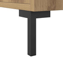skab 90x34x80 cm konstrueret træ egetræsfarve