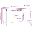 skænk 100x36x60 cm konstrueret træ gammelt træ-look