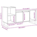 tv-bord 100x35x55 cm konstrueret træ kunsteg