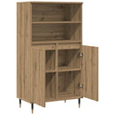 skab 60x36x110 cm konstrueret træ egetræsfarve