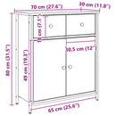 skab 70x30x80 cm konstrueret træ kunsteg