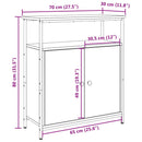 skab 70x30x80 cm konstrueret træ antikt trælook