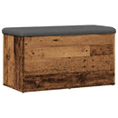 opbevaringsbænk 82x42x45 cm konstrueret træ antikt træ