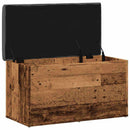 opbevaringsbænk 82x42x45 cm konstrueret træ antikt træ