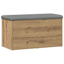 opbevaringsbænk håndlavet eg 82x42x45 cm konstrueret træ