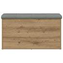 opbevaringsbænk håndlavet eg 82x42x45 cm konstrueret træ