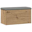 opbevaringsbænk håndlavet eg 82x42x45 cm konstrueret træ