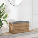 opbevaringsbænk håndlavet eg 82x42x45 cm konstrueret træ