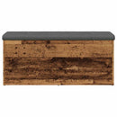 opbevaringsbænk 102x42x45 cm konstrueret træ antikt træ
