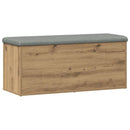 opbevaringsbænk håndlavet eg 102x42x45 cm konstrueret træ