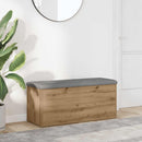 opbevaringsbænk håndlavet eg 102x42x45 cm konstrueret træ